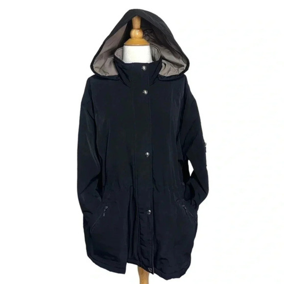 Forecaster of Boston 3X black +‎ tan trim utility style water resistant coat - Picture 2 of 12